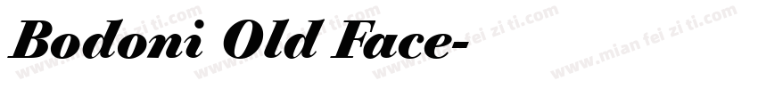 Bodoni Old Face字体转换
